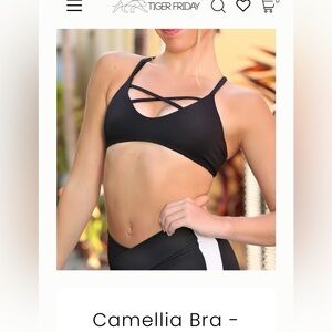 Like New Tiger Friday Black Camellia Bra Size Child XL